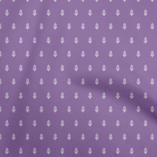 oneOone Velvet Violet Fabric Asian Floral Block Craft Projects Decor Fabric Printed By The Yard 58 Inch Wide