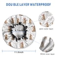 thumbnail image 3 of Shower Caps,White Highland Cow Floral Pattern Waterproof Shower Cap for Women 4 Pieces,Double Reusable Hair Cover for Shower PEVA Elastic Stretch Hem, 3 of 7