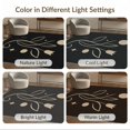 thumbnail image 7 of ODIKA 5'x7' Washable Area Rug Non-Slip, Chair-Friendly Black Beige Floral Abstract Design Elegant Botanical Motif with Geometric Accents for Dining Room, Under Table, Home Office, 7 of 7