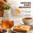 thumbnail image 6 of Biiend Honey Jar with Dipper & Lid – 17 oz Glass Honeycomb Jar, Bumblebee Design, Perfect for Home Kitchen & Bar, Easy Access, Leak-Proof, Transparent, 6 of 8