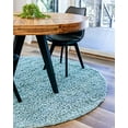 thumbnail image 4 of Unique Loom 3145958 4 x 4 Pi Davos Shag Tapis Rond&44; Aqua, 4 of 5