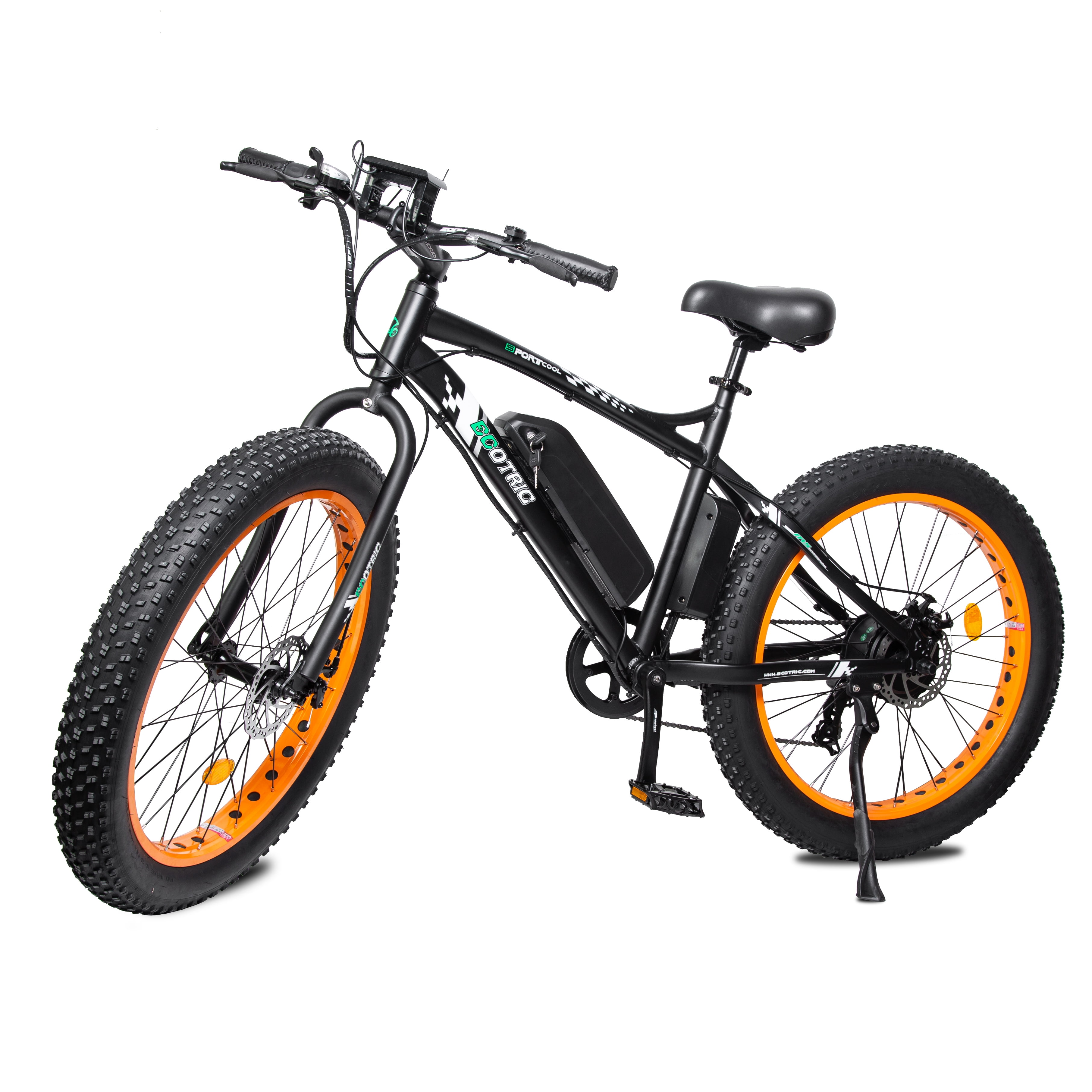 Ecotric Folding 20 In. Fat Tire Electric Bike 500W Hill Bicycle 