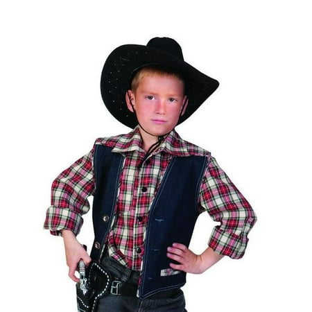 PLAID WESTERN SHIRT boys cowboy sheriff wild west child halloween costume MEDIUM