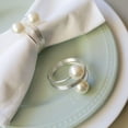 thumbnail image 3 of CSChome Napkin Rings Faux Pearl Napkin Ring Set Metal Spring Napkin Holder for Wedding Birthday Table Decoration, 3 of 6