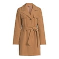 Time and Tru Women's Belted Trench Coat, Sizes XS3X