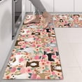 thumbnail image 2 of Kitchen Rugs Sets Of 2,Boston Terrier Dogs with Pioneer Flower Anti Fatigue Kitchen Mat Rugs Non Slip Washable,Decorative Kitchen Floor Mats for Kitchen,Sink,Laundry,17"X47", 2 of 5
