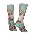 thumbnail image 5 of Uemuo Vintage Typewriter Floral Pattern Women's Crew Socks, Soft Durable Breathable Moisture-Wicking with Odor Control Cotton socks, 5 of 9