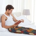 thumbnail image 6 of Picia Autumn Leaves Mens Soft Woven Cotton Elastic Waistband Sleep Pajama Pant Lounge Sleep Pant With Pockets And Drawstring-Large, 6 of 9