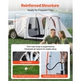 thumbnail image 3 of VEVOR Inflatable SUV Tent with Awning, 8 x 6.7 ft 3-Season SUV Tailgate Tent with Ventilated Doors & Mesh Window, PU2000mm Waterproof Car Rear Hatch Tents for Outdoor Camping - Air Pump Included, 3 of 9