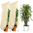 thumbnail image 4 of Plant Protection Cover Reusable Frost Cold Protection Drawstring Winter Garden Plant Shrub Cover Non-Woven Fabric, 4 of 6