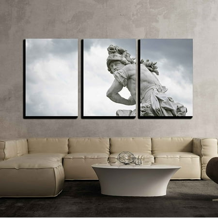 1750 Framed Canvas - wall26 3 Piece Canvas Wall Art - a Marble Statue, from Around 1750, Located at Sanssouci Summer Palace - Modern Home Decor Stretched and Framed Ready to Hang - 16