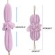 thumbnail image 5 of BRILLAR Juego de esponjas de ducha de lufa exfoliante de espalda para mujeres y hombres rosa y morado estiramiento largo, 5 of 5