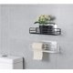 thumbnail image 2 of Estante de baño autoadhesivo para montar en la pared, sin perforar, soportes de cocina sólidos para platos de ducha, organizadores de ducha (2 paquetes, blanco) Feliz Sencillez, 2 of 5