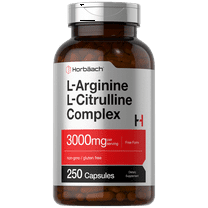 L-Arginine L-Citrulline Complex | 3000mg | 250 Capsules | by Horbaach