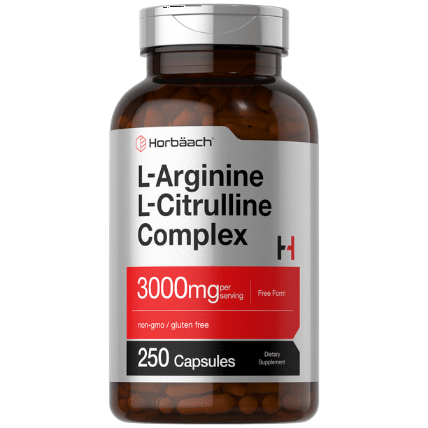 LArginine LCitrulline Complex 3000mg 250 Capsules by Horbaach
