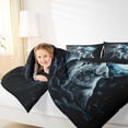 thumbnail image 4 of Manfei Wild Wolves Comforter Sets Twin Size,Jungle Wildlife Comforters & Duvets,Howling Wolf Bedding Twin Comforter Set,Breathable Bedroom Decor Reversible,2-Piece, 4 of 8