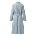 thumbnail image 5 of Winter Blend Trench Coat Classic Lapel Long Sleeve Overcoat With Tie Belt Elegant Solid Color Outerwear For Fall And Seasons Timeless Versatile Ladies Fashion Jacket winter clothing for women, 5 of 5