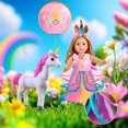thumbnail image 3 of Set de ropa para muñecas WONDOLL Unicorn para muñecas de 18 pulgadas, 2 juegos, 3 of 7