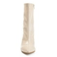 thumbnail image 6 of Journee Womens Veralee Inside Zip Block Heel Booties, 6 of 8