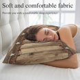 thumbnail image 5 of Rustic Country Lumar Pillow Covers,Western Stars Brown Texture Wooden Print Breathable Throw Pillow Cases with Invisible Zipper,Decorative Pillowcase Pillows Protectors for Sofa Bed Chair 16"x24", 5 of 9