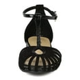 thumbnail image 4 of Breckelles BA80 Women Leatherette Suede Woven T-Strap Strappy Gladiator Flat Sandal, 4 of 5