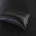 thumbnail image 4 of Comfort Classics Satin Wrinkle-free Luxurious 6-Piece Sheet Set, Black, Cal King, 4 of 9