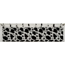Black & White Cow Spots Tab Top Curtains (Unlined) (45 Inch Long Two Curtain Panels)
