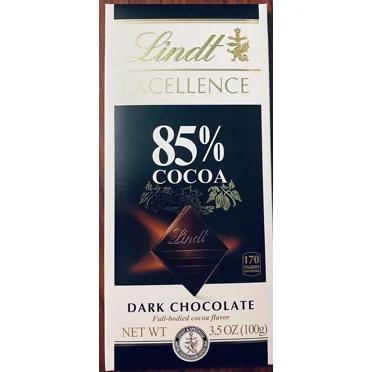 Lindt Dark Chocolate 85% Cocoa EXCELLENCE Bar 3.5 oz Exceptional Flavor - 1 Bar