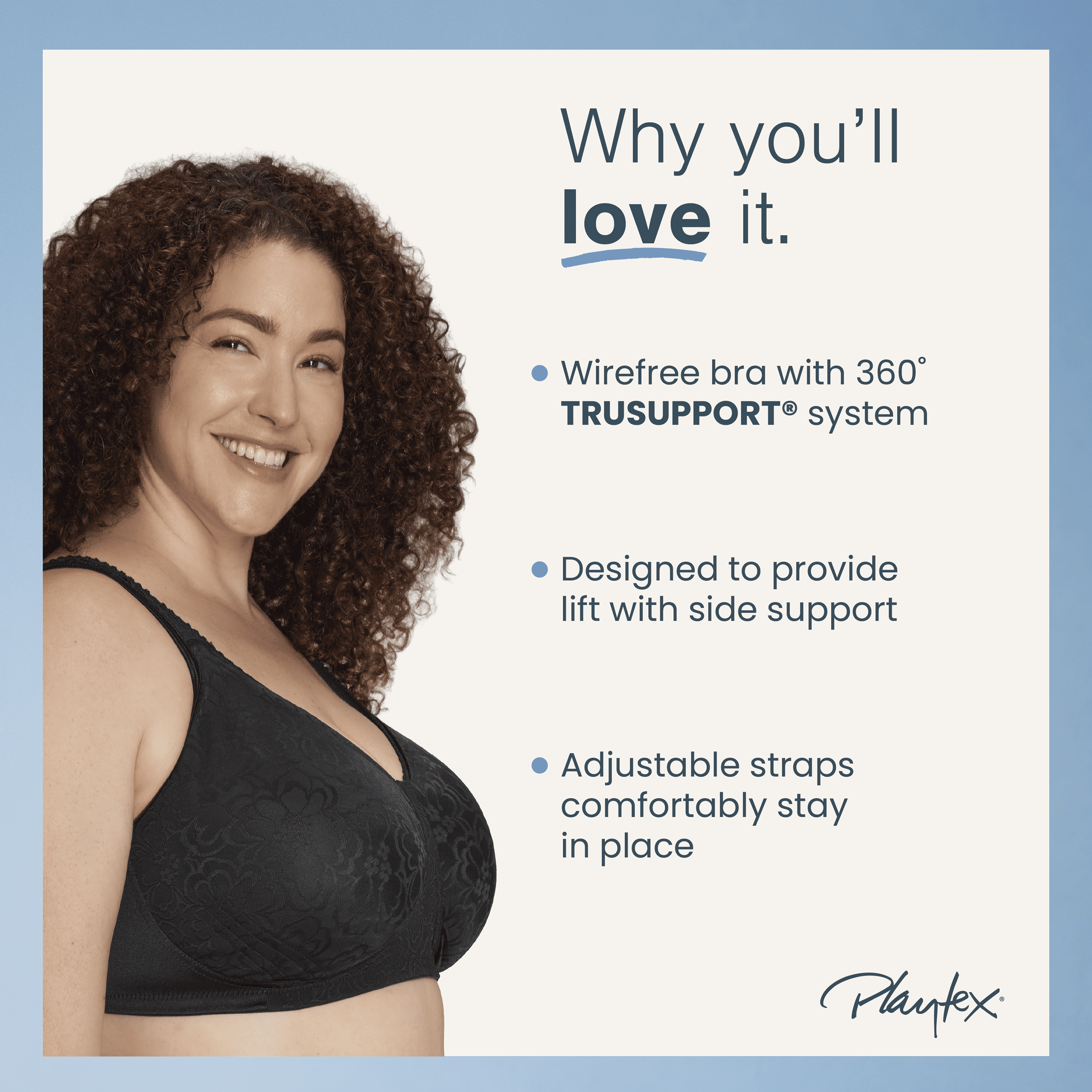 Playtex Women's 18 Hour Ultimate Lift & Support Smoothing Wireless Bra - Moisture-Wicking