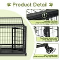 Heavy Duty Large Dog Crate with Double Doors, Secure Lock & Plastic