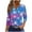 Christmas Shirts for Women-A6 Purple, variant on Mifsaly Plus Size Christmas Shirts for Women 3/4 Sleeve Xmas Santa Print T-Shirts Xmas 3 Buttons V-Neck Snowflake Graphic Tops Loose Fit Tops Funny Party Festival Outfits