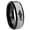 Gray And Black Beveled Edge, variant on Shark Dome Gold Plated Tungsten Men Ring 10MM