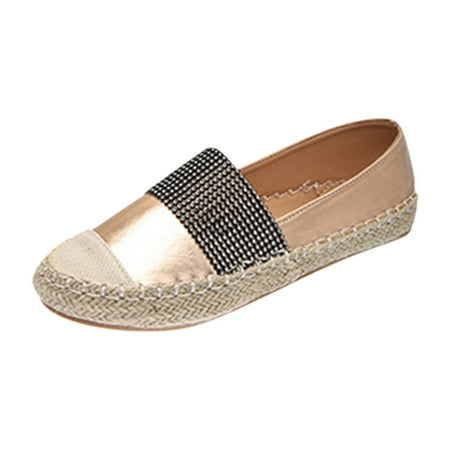

Summer Fashion Women s Flats Rhinestone Round Toe Loafers Casual Shoes