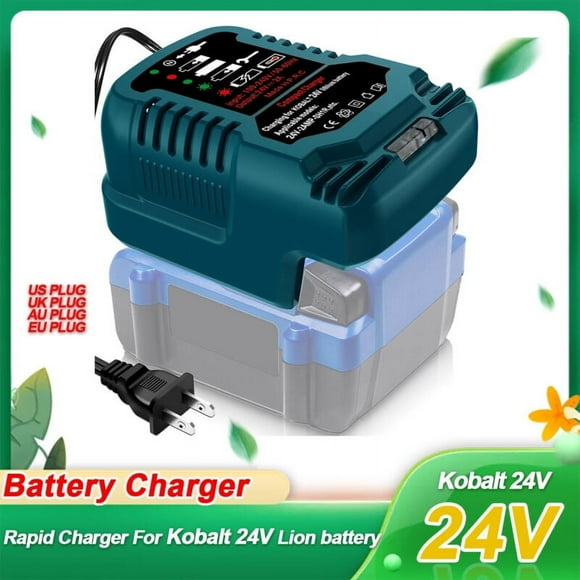 Mini Chargeur Portable pour Batterie d'Outil Électrique Ko-balt 24 Volts Max, pour Ko-balt Bricolage Mini Chargeur Rapide d'Équipement d'Alimentation Chargeur Rapide de Batterie, Taille 1/4 de KRC 2445-03 Original, KB624-03 KB524-03 KB424-03