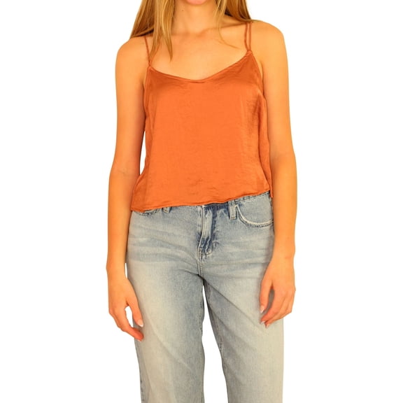 Aeropostale Womens Charseuse Cami Tank Top, Orange, Juniors, Small