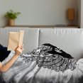 thumbnail image 3 of Rock and Roll Soft Flannel Fleece Throw Blanket, Greyscale Retro Grunge Graphic of Electric Guitar Ornaments, Cozy Plush for Indoor and Outdoor Use, 50" x 60", Charcoal Grey Grey, by Ambesonne, 3 of 5