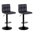 thumbnail image 1 of Bronte Living Leatherette Bar Stool with Adjustable Height, 360 Swivel Design, Comfortable Mid-Backrest, Pedestal Base with Footrest for Kitchen, Pub - Series Clementine - Set of 2, 1 of 8