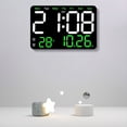 thumbnail image 2 of Reloj de Pared Electrónico Pantalla de Fecha y Temperatura Reloj de Mesa Despertadores LED Digitales Montados en la Pared para el Hogar B, 2 of 5