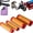 Orange, variant on DYJAGYO Non-Slip Mountain Bikes Handlebar and Brake Lever Grip Covers, Black 2 Pair