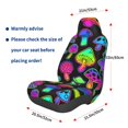 thumbnail image 3 of Wukai Bright Mushrooms Full Set Car Seat Covers with Soft Padding Universal Auto Front Seats Protector and Cushion Mat, 3 of 5