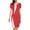 Red-22, variant on Fashion HTNBO Womens Formal Bodycon Midi Dress Short Sleeve Crew Neck Color Block Dress Dresses