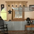 thumbnail image 4 of VHC Brands Burlap Natural with Black Stars 3 PC Curtain Set (1 Valance 16x72 and 2 Tier 36x36), 4 of 5