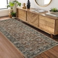 thumbnail image 7 of Haperlare Vintage Washable Living Room Runner Rug Boho Floral Print Large Area Rug Non Slip Soft Rug for Bedroom Accent Carpet, 2' x 6' Red, 7 of 7