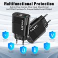 thumbnail image 3 of Adaptador de cargador USB 3.0 tipo C de carga de teléfono GaN de 65 W para Huawei (negro de la UE), 3 of 8