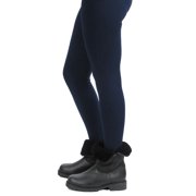 Warm Lined Stretch Fashion Leggings Juniors One Size Navy Blue