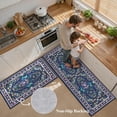 thumbnail image 4 of Findosom 3pcs Washable Kitchen Rug Set,Non-Slip Floral Boho Kitchen Mats Kitchen Runner Rug Floor Carpet for Hardwood Floor,Sink,Entryway,Bathroom,Home Decor,20"x32"+20"x48"+20"x59", 4 of 8