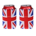 thumbnail image 1 of 1 par UK Flag Beer Holder Wrap Chilling Cooler Wedding Baby Shower Favor - Multi, 13 x 10 cm Yotijar enfriador de latas de cerveza, 1 of 8