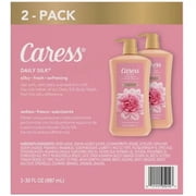 Caress Daily Silk Hydrating Body Wash, White Peach & Orange Blossom (30 fl. oz. Each), 2 Items per Pack