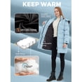thumbnail image 6 of Wantdo Women's Plus Size Winter Coat Hooded Winter Jacket Casual Puffy Jacket Blue XL, 6 of 10