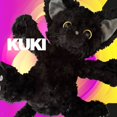 thumbnail image 3 of Lindo Prime Cat KUKI cojín Kaki alemán rizado negro gato muñeca Internet celebridad juguete regalo de cumpleaños, 3 of 5